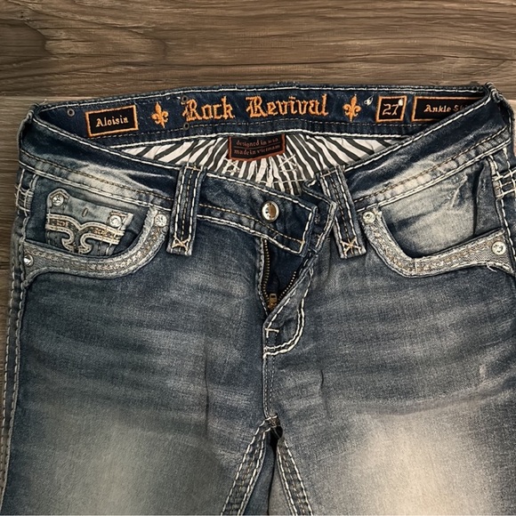 Rock Revival ankle denim jeans skinny sz 27 Anthropologie - Picture 3 of 3